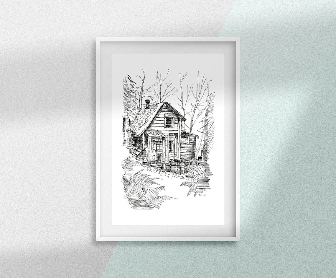 Cabane dans les bois détails